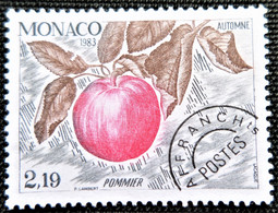 Timbre De Monaco 1983 The Apple Tree Stampworld N° 1577 - Gebraucht