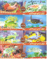 China-Turtles Coca Cola Puzzle Set Of 8 Telefonkarten ,mint - Tartarughe
