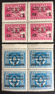 1947 - Jugoslavia - Issue For Istria And Slovene Coast Overprint " Vojna .. Armije - 4 Stamp X 2 - New - F3 - Joegoslavische Bez.: Slovenische Kusten