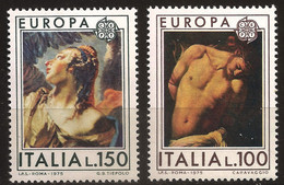 Italie Italia 1975 N° 1222 / 3 ** Europa, Tableaux, Flagellation Du Christ, Caravage, Ange, Agar, Ismaël, Tiepolo Epines - 1971-80:  Nuovi