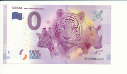 Billet Touristique 0 Euro -  CERZA PARC ZOOLOGIQUE LISIEUX - UEDR - 2017-1 - N° 3492 - Billet épuisé - Other & Unclassified