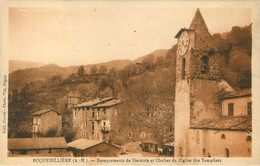 19/08/2022 -  ROQUEBILLIERE - Baraquements De Sinistrés Et Clocher De L'église Des Templiers - Roquebilliere