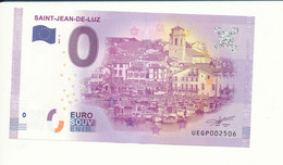 Billet Touristique 0 Euro - SAINT-JEAN-DE-LUZ - UEGP - 2017-2 - N° 2506 - Other & Unclassified