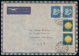 1948 St Moritz Winter Olympic Games Jeux Olympiques D'Hiver Olympische Winterspiele Cover To Westwood USA - Invierno 1948: St-Moritz