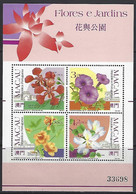 PORTUGAL - Macau 1991 - Flowers And Gardens - Souvenir Sheetlet - Hojas Bloque