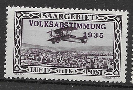 Sarre Mlh* 1934 9,5 Euros - Poste Aérienne