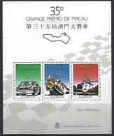 PORTUGAL - Macau 1988 - 35th Macau Grand Prix - Souvenir Sheet - Hojas Bloque