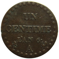 F10009.2 - FRANCE - 1 Centime Dupré - An 6 - 36/36 - 1795-1799 French Directory