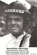 CARTE CYCLISME WILFRIED PEFFGEN SIGNEE 1979 - Ciclismo