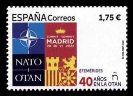 SPAIN ESPAÑA ESPAGNE SPANIEN 2022 OTAN NATO Madrid Summit Stamp MNH ** Europa Sympathy Mitläufer - Ideas Europeas