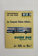 Plan-guide Et Horaires Réseau Bus Inter, Vichy, 1994 - Europa