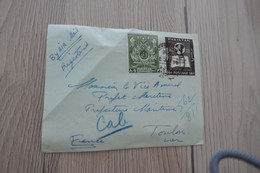 Lettre Pakistan En Recommandé Par Avion 2 Old Stamps Pour Toulon 1959 - Pakistán