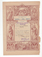 17726 " ATTESTATO DI FREQUENZA E BUONA CONDOTTA-PARROCCHIA PATROCINIO DI S. GIUSEPPE-TORINO-1936/37 " - Diploma & School Reports