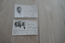 X2 Cartes De Visites Brevet ZIZI SGDG Avec Photos Originales Et Texte Et Autographes - Tarjetas De Visita