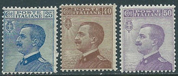 1908 REGNO EFFIGIE 3 VALORI MNH ** - I34-8 - Mint/hinged