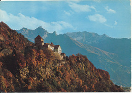 Liechtenstein Postcard Sent To Denmark 1987 Castle Of Vaduz - Liechtenstein