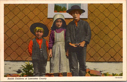 Pennsylvania Lancaster County Amish Children Curteich - Lancaster