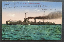 Deutsches Reich Marine Feldpost 1917, Postkarte S.M. Torpedo-Hochseeboot - Kiel - Covers & Documents