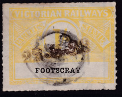 Victoria 1917 Railway Parcel Stamp 1/- FOOTSCRAY - Otros & Sin Clasificación