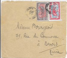 MOYEN CONGO - Yvert 52 & 53 Sur Devant D'enveloppe - Cad LOANGO CONGO FRANCAIS Du 26 Mars 1921 - Lettres & Documents