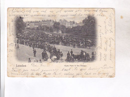 CPA LONDON HIDE PARK IN THE SEASON  En 1903 ! (voir Timbre) - Hyde Park