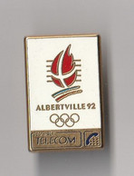 PIN'S THEME JEUX OLYMPIQUES  ALBERTVILLE 92  SPONSOR FRANCE TELECOM - Jeux Olympiques