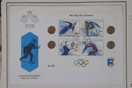 BB17 NORGE     BELLE CARTE JEUX OLYMPIQUES   1991 OSLO +FDC +AFFRANCH. PLAISANT - Covers & Documents