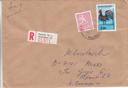 Finlande - Lettre Recom De 1979 - Oblit Helsinki - Coq - Storia Postale