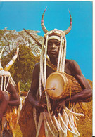 Ghana Postcard With Meter Cancel Sent To Denmark 29-10-1976 (Konkomba Drummer Sambuli Saboba) - Ghana - Gold Coast