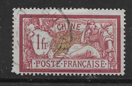 1902 FRANCE OFFICES IN CHINA 1 FRANC USED  Y&T N°31 Cv 23 € - Otros & Sin Clasificación