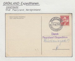 Greenland 1948 Pearyland Expedition Postcard To Dansk Pearyland Ekspedition Ca Pearyland 1 AUG 1948 (LG152) - Brieven En Documenten