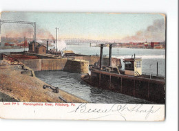 X257 USA LOCK N.1 MONONGAHELA RIVER PITTSBURG PA. - THE MAY DRUG CO. - Pittsburgh