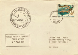 British Antarctic BAT Rothera 1991 FDC + RRS Bransfield - Storia Postale