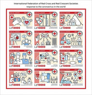 Sierra Leone 2022, Red Cross And Covid, 9val In BF IMPERFORATED - Sierra Leone (1961-...)