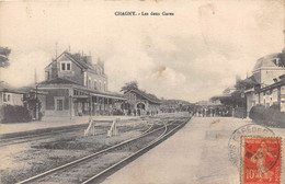 71-CHAGNY- LES DEUX GARE - Chagny