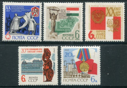 SOVIET UNION 1965 WWII Liberation Anniversaries (5) MNH / **.  SG 3109-13 - Nuovi