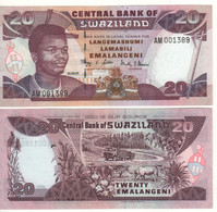 SWAZILAND 20  Emalangeni  P30a   Dated 01.04.2001 (  King Mswati III + Truck & Catlle At Back )  UNC - Swasiland