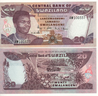 SWAZILAND 20  Emalangeni  P30c   Dated 01.04.2006 (  King Mswati III + Truck & Catlle At Back )  UNC - Swasiland