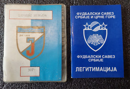 Football Soccer Union SCG - Serbia , Stara Pazova , ID Card With Photo - Abbigliamento, Souvenirs & Varie