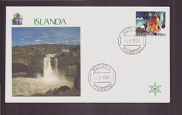 Islande, Enveloppe Avec Cachet Commémoratif " Visite Du Pape Jean-Paul II " Du 4 Juin 1989 à Keflavik - Briefe U. Dokumente
