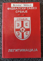 Football Soccer Union Serbia , Nis - ID Card With Photo - Uniformes Recordatorios & Misc