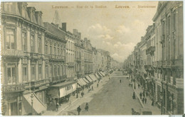 Louvain 1919; Rue De La Station - Voyagé. - Leuven