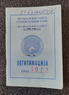 Football Soccer Union SCG - Vojvodina , Odzaci - ID Card With Photo - Kleding, Souvenirs & Andere