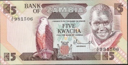 ZAMBIA  P25a 5 KWACHA 1980  #3/C   Signature 5      UNC. - Zambie