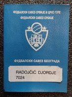 Football Soccer Union SCG Serbia , Beograd - ID Card With Additional Stamp 2007 , And Photo - Bekleidung, Souvenirs Und Sonstige