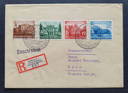 Deutsches Reich 1941, Reko Satzbrief Mi 764-67 Leipzig Presse Postamt Gelaufen KÖLN - Briefe U. Dokumente