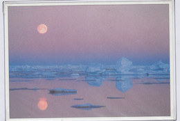 Greenland Postcard Midnight Moon And Pack Ice Unused (LG165) - Groenland