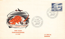 NORWAY - FIRST FLIGHT TRANS-ASIAN-EXPRESS 1967  / ZC100 - Covers & Documents