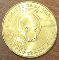 64 BIARRITZ BÉBÉ PHOQUE MUSÉE DE LA MER MDP 2008 MÉDAILLE SOUVENIR MONNAIE DE PARIS JETON TOURISTIQUE MEDALS COIN TOKENS - 2008