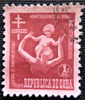 Timbre De Cuba 1950 Tax For The National Council Of Tubercolosis Fund Y&T N° 13 - Liefdadigheid